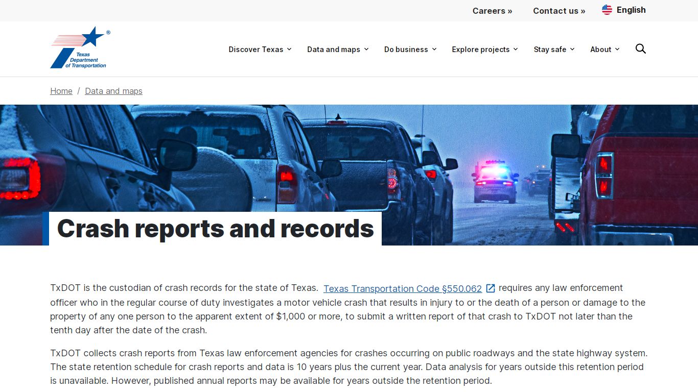 Crash Reports and Records - Texas Department of Transportation
